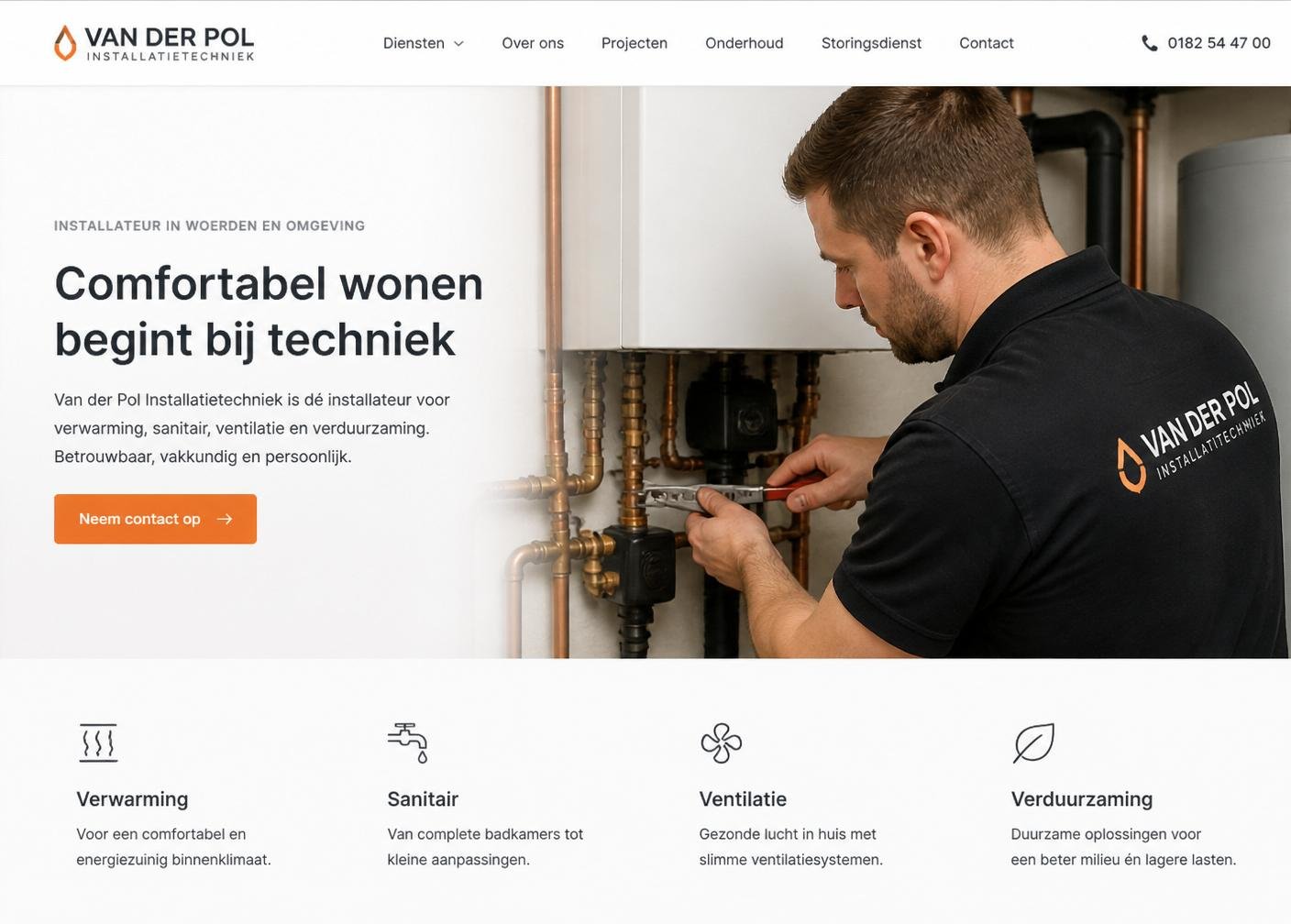 Website voorbeeld Projectvoorbeeld 1