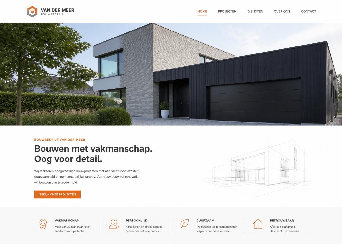 Website voorbeeld Projectvoorbeeld 3